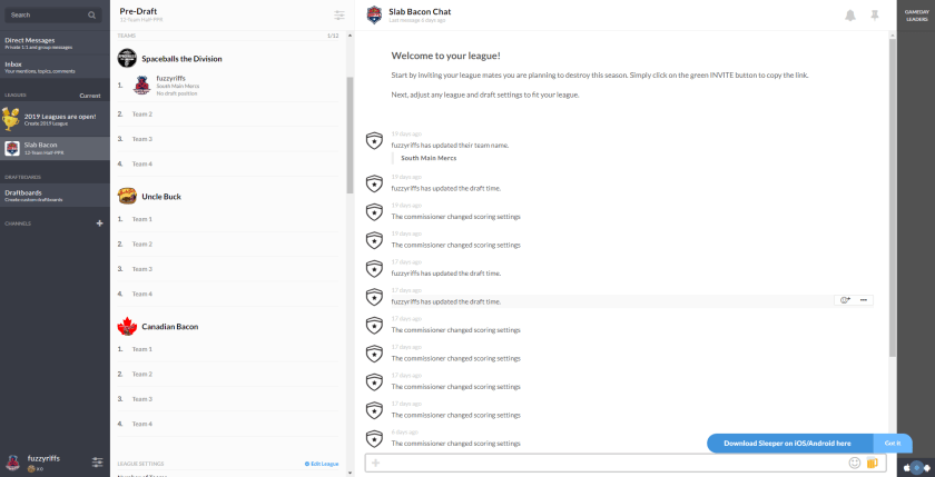 Sleeper Landing page